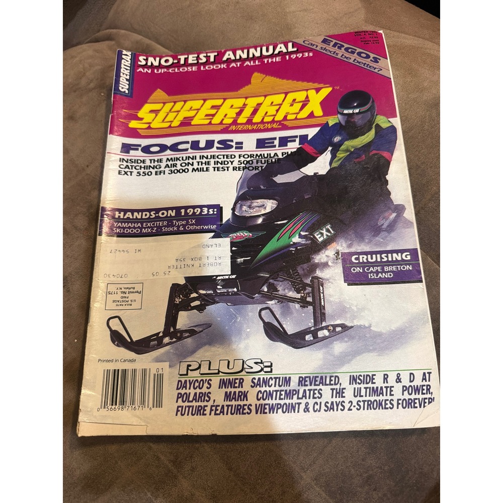 Vintage Supertrax International Sno-Test Annual Winter 1993 Snowmobile Magazine
